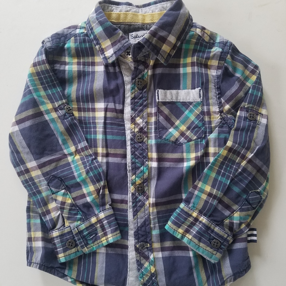 Splendid plaid button down shirt